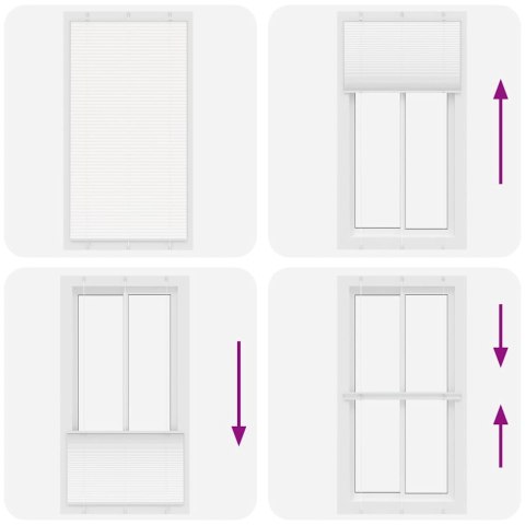 ROLETA PLISOWANA BIAŁA 110X200CM SZEROKOŚĆ TKANINY 109,4CM