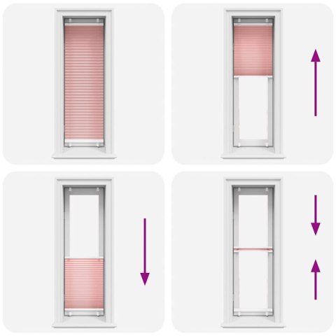 ROLETA PLISOWANA RÓŻOWA 40X100CM SZEROKOŚĆ TKANINY 39,4CM