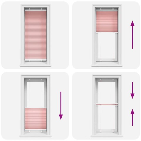 ROLETA PLISOWANA RÓŻOWA 60X150CM SZEROKOŚĆ TKANINY 59,4CM