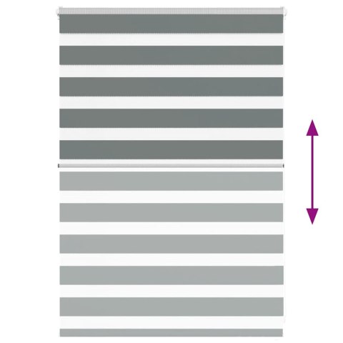 ROLETA ZEBRA CIEMNOSZARA SZEROKOŚĆ TKANINY 105,9CM POLIESTER