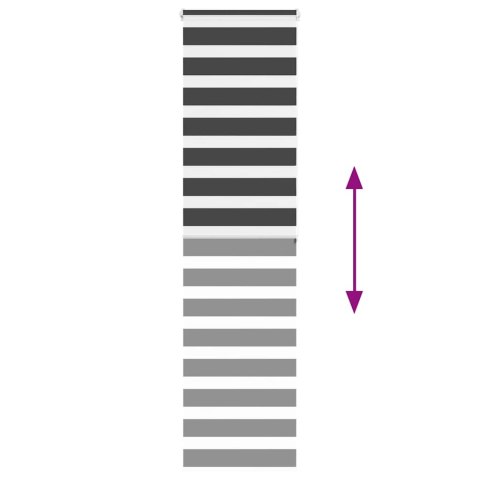 ROLETA ZEBRA CZARNA SZEROKOŚĆ TKANINY 60,9CM POLIESTER