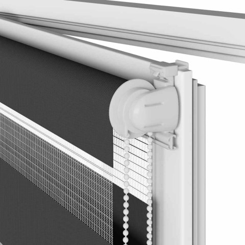 ROLETA ZEBRA CZARNA SZEROKOŚĆ TKANINY 60,9CM POLIESTER