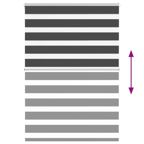 ROLETA ZEBRA CZARNA SZEROKOŚĆ TKANINY 95,9CM POLIESTER