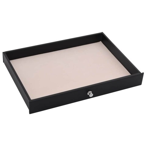 PUDEŁKO NA BIŻUTERIĘ 10-WARSTWOWE Z UCHWYTAMI NA ZEGARKI CZARNE