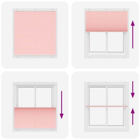 VidaXL Roleta plisowana różowa 115x150 cm Szerokość tkaniny 114,4 cm