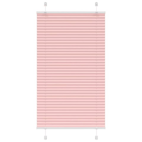 VidaXL Roleta plisowana różowa 75x100 cm Szerokość tkaniny 74,4 cm