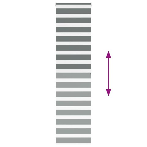 ROLETA ZEBRA CIEMNOSZARA SZEROKOŚĆ TKANINY 55,9CM POLIESTER