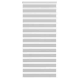 VidaXL Roleta zebra, jasnoszara, szerokość tkaniny 110,9cm, poliester