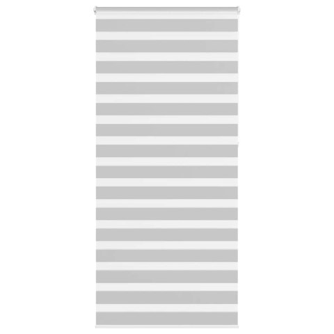 VidaXL Roleta zebra, jasnoszara, szerokość tkaniny 110,9cm, poliester