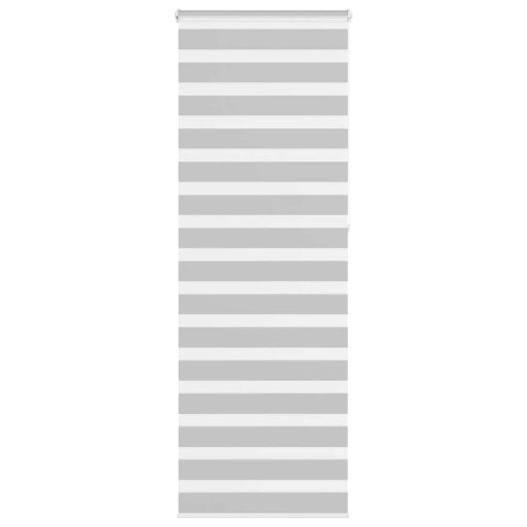 VidaXL Roleta zebra, jasnoszara, szerokość tkaniny 75,9 cm, poliester