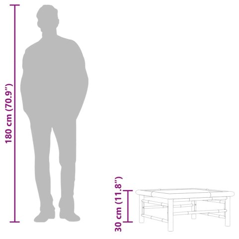 STOLIK OGRODOWY 65X65X30CM BAMBUSOWY