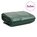 VidaXL Plandeka, zielona, 5x5 m, 650 g/m²