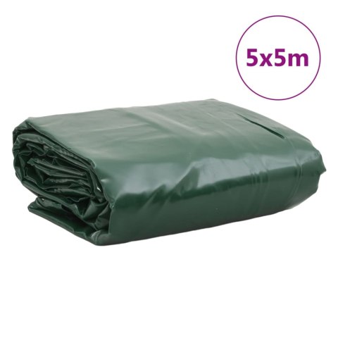 VidaXL Plandeka, zielona, 5x5 m, 650 g/m²
