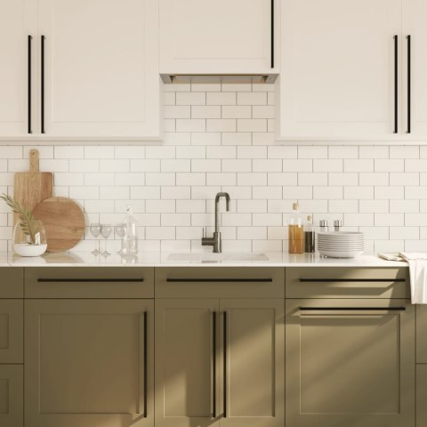 UCHWYTY DO SZAFEK 20 SZT. CZARNE 480MM STAL NIERDZEWNA