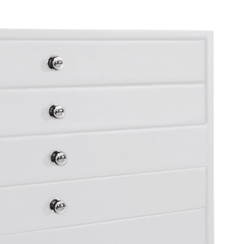 PUDEŁKO NA BIŻUTERIĘ 10-WARSTWOWE Z UCHWYTAMI NA ZEGARKI BIAŁE