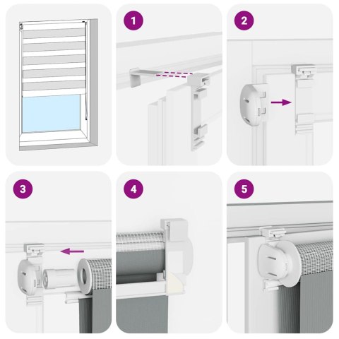 ROLETA ZEBRA 105X150CM SZEROKOŚĆ TKANINY 100,9CM POLIESTER