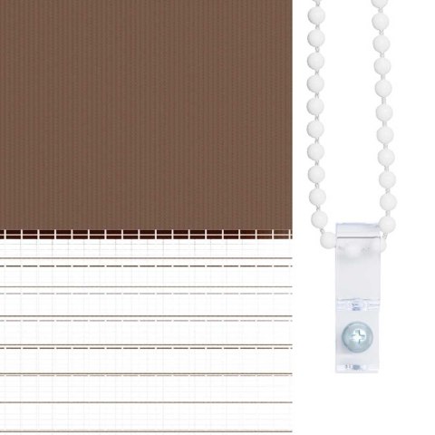 VidaXL Roleta zebra, brzozowa, szerokość tkaniny 125,9 cm, poliester