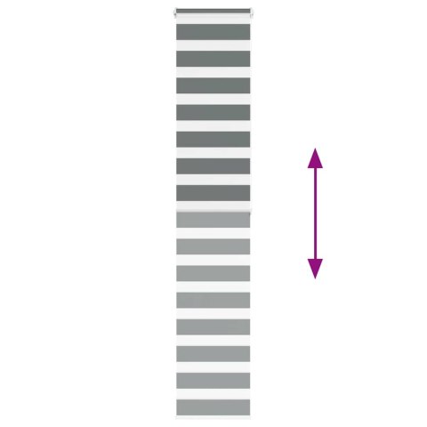 ROLETA ZEBRA CIEMNOSZARA SZEROKOŚĆ TKANINY 45,9CM POLIESTER