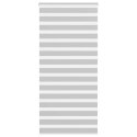 VidaXL Roleta zebra, jasnoszara, szerokość tkaniny 90,9 cm, poliester