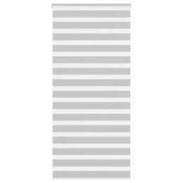 VidaXL Roleta zebra, jasnoszara, szerokość tkaniny 90,9 cm, poliester