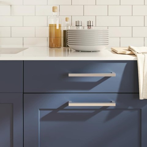 UCHWYTY DO SZAFEK 5 SZT. SREBRNE 192MM STAL NIERDZEWNA