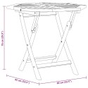 SKŁADANY STOLIK OGRODOWY 85X85X76CM LITE DREWNO TEKOWE