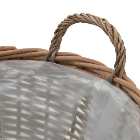 PODWYŻSZONE DONICE NA KWIATY 4 SZT. WIKLINOWE Z WYŚCIÓŁKĄ PE