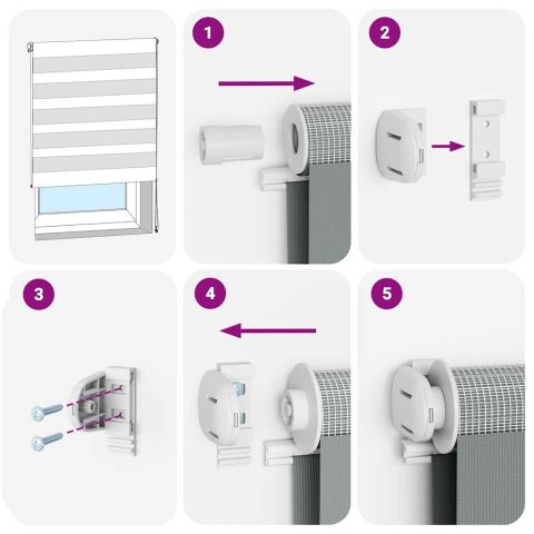 ROLETA ZEBRA BRZOZOWA SZEROKOŚĆ TKANINY 45,9CM POLIESTER