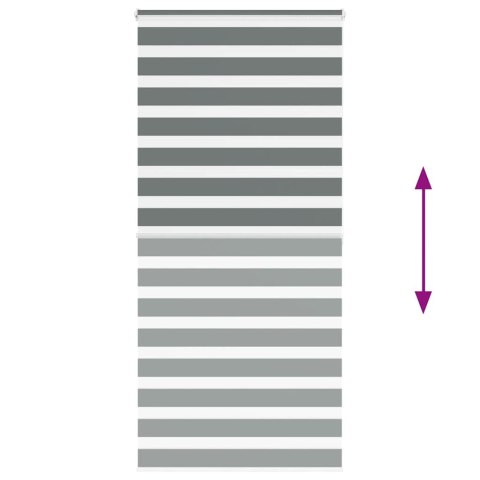 ROLETA ZEBRA CIEMNOSZARA SZEROKOŚĆ TKANINY 110,9CM POLIESTER