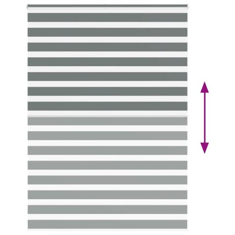 ROLETA ZEBRA CIEMNOSZARA SZEROKOŚĆ TKANINY 150,9CM POLIESTER