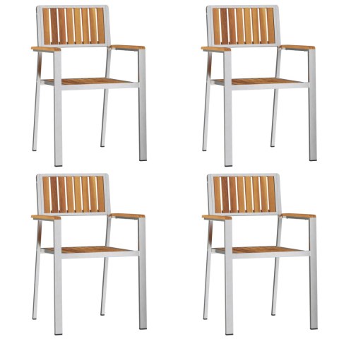 5-ELEMENTOWY ZESTAW JADALNIANY Z LITEGO DREWNA AKACJOWEGO