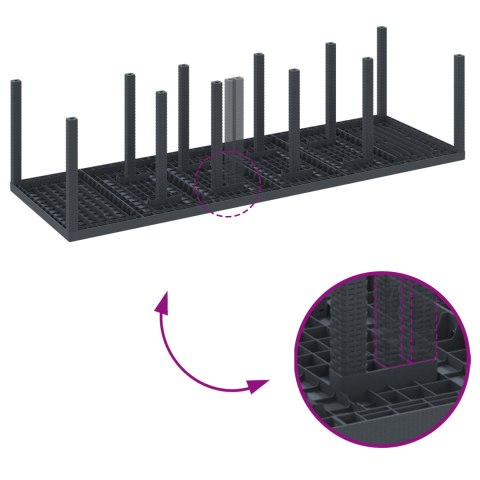 11-CZĘŚCIOWY ZESTAW JADALNY Z PODUSZKAMI ANTRACYTOWYMI Z POLIRATTANU