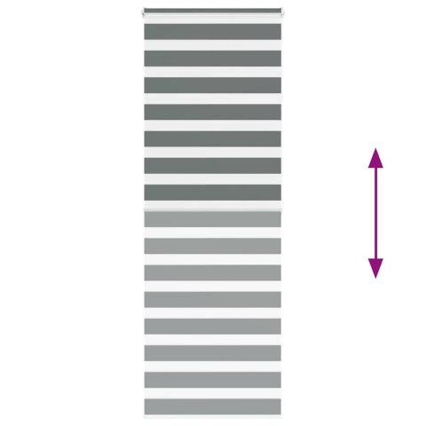 ROLETA ZEBRA CIEMNOSZARA SZEROKOŚĆ TKANINY 70,9CM POLIESTER