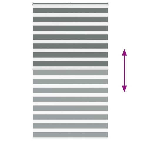 ROLETA ZEBRA CIEMNOSZARA SZEROKOŚĆ TKANINY 115,9CM POLIESTER