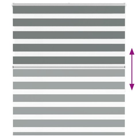 ROLETA ZEBRA CIEMNOSZARA SZEROKOŚĆ TKANINY 120,9CM POLIESTER