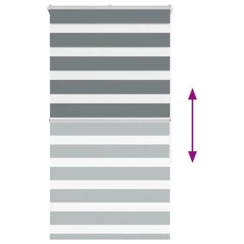 ROLETA ZEBRA CIEMNOSZARA SZEROKOŚĆ TKANINY 80,9CM POLIESTER