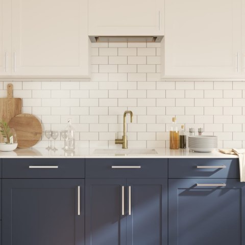 UCHWYTY DO SZAFEK 10 SZT. SREBRNE 192MM STAL NIERDZEWNA