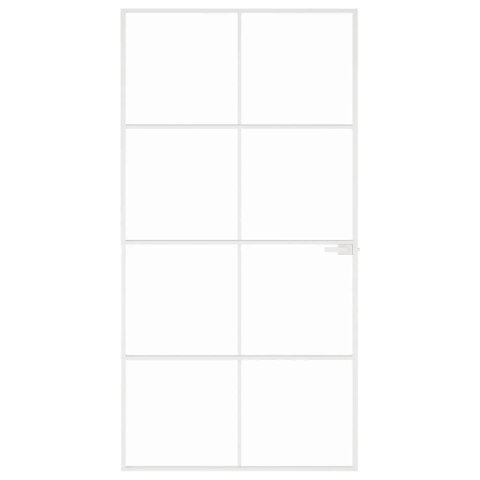 DRZWI WEWNĘTRZNE BIAŁE 102X201,5CM SZKŁO I ALUMINIUM