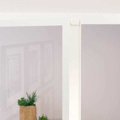 DRZWI WEWNĘTRZNE BIAŁE 102X201,5CM SZKŁO I ALUMINIUM