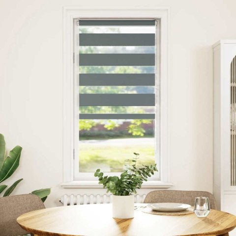 ROLETA ZEBRA CIEMNOSZARA SZEROKOŚĆ TKANINY 50,9CM POLIESTER