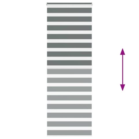 ROLETA ZEBRA CIEMNOSZARA SZEROKOŚĆ TKANINY 75,9CM POLIESTER