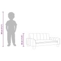 SOFA DLA DZIECI CZARNA 70X45X30CM SZTUCZNA SKÓRA