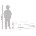 SOFA DLA DZIECI KREMOWA 70X45X30CM AKSAMIT