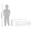 SOFA DLA DZIECI KREMOWA 70X45X30CM SZTUCZNA SKÓRA