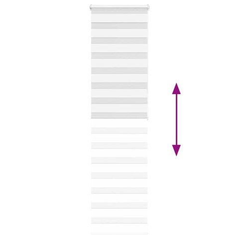 ROLETA ZEBRA BIAŁA SZEROKOŚĆ TKANINY 50,9CM POLIESTER