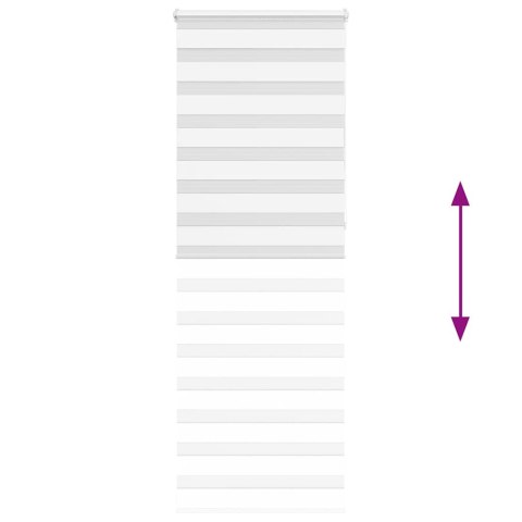 ROLETA ZEBRA BIAŁA SZEROKOŚĆ TKANINY 65,9CM POLIESTER