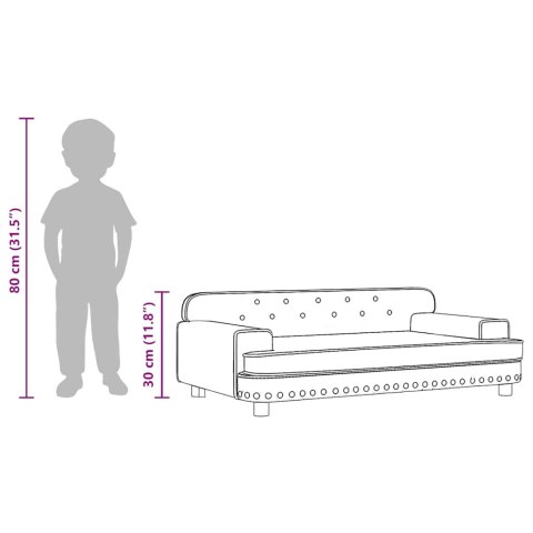 SOFA DLA DZIECI CAPPUCCINO 90X53X30CM SZTUCZNA SKÓRA