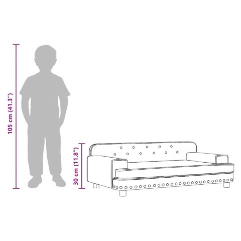 SOFA DLA DZIECI CAPPUCCINO 90X53X30CM SZTUCZNA SKÓRA