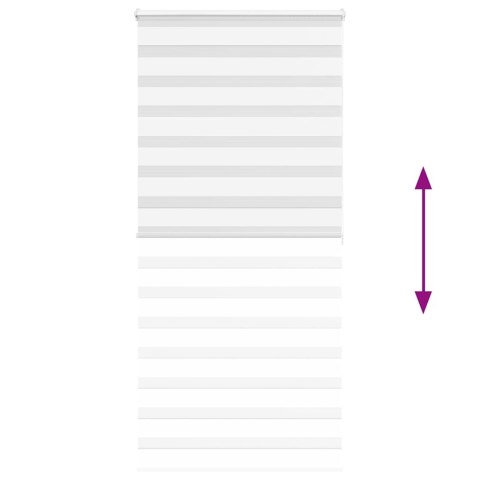 ROLETA ZEBRA BIAŁA SZEROKOŚĆ TKANINY 110,9CM POLIESTER