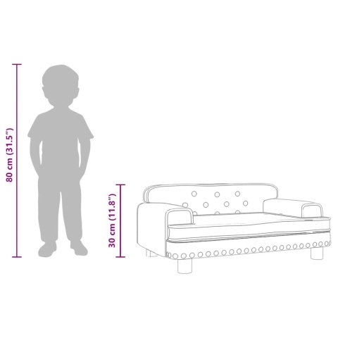 SOFA DLA DZIECI CAPPUCCINO 70X45X30CM SZTUCZNA SKÓRA